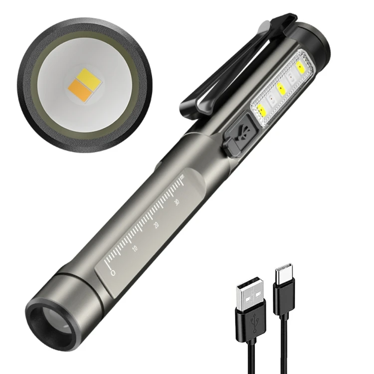 

Portable Custom Mini Led Flashlight Doctor Nurse Pen Lighting White And Yellow Pen Light Rechargeable Flashlights