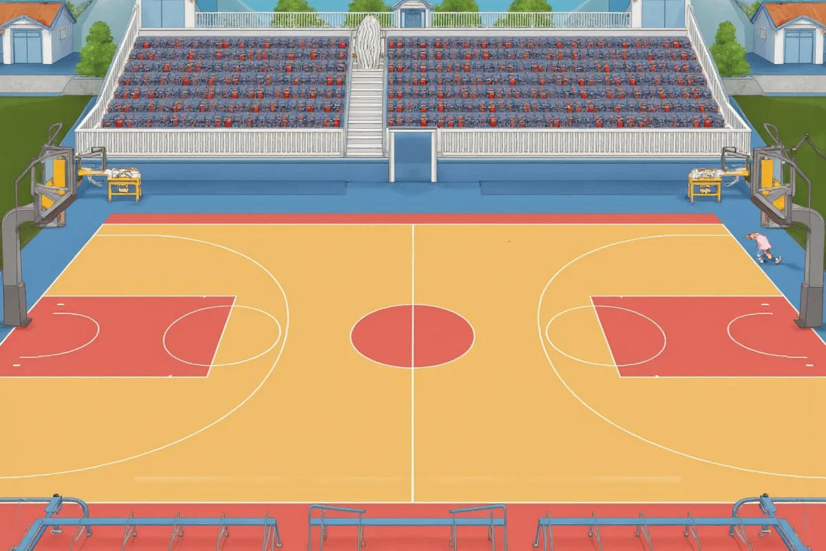 a basketball court measurements