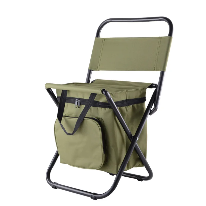 

Outdoor folding camping chair portable back chair fishing cooler bag folding chair