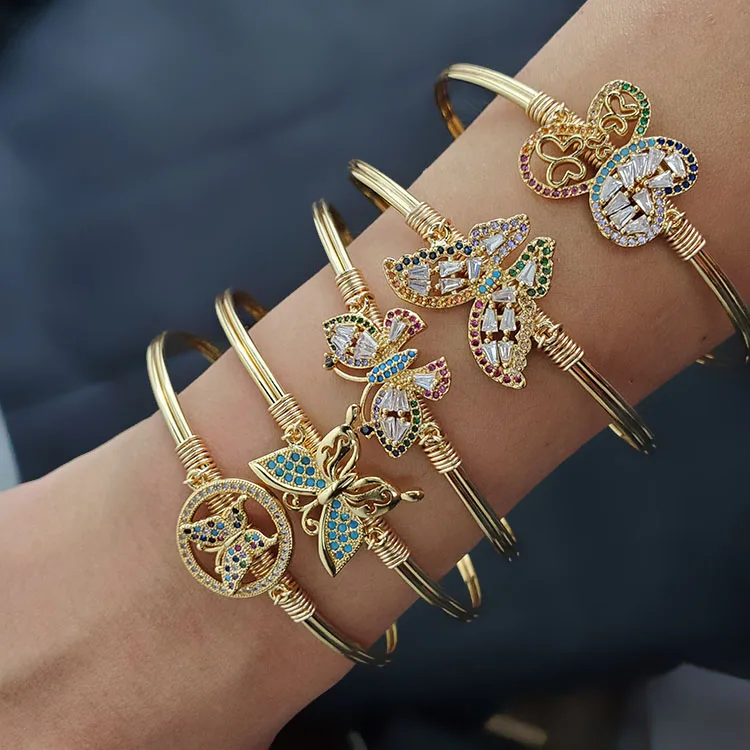 

BC2016 Plated Butterfly Bracelet Cuff Armillary For Women