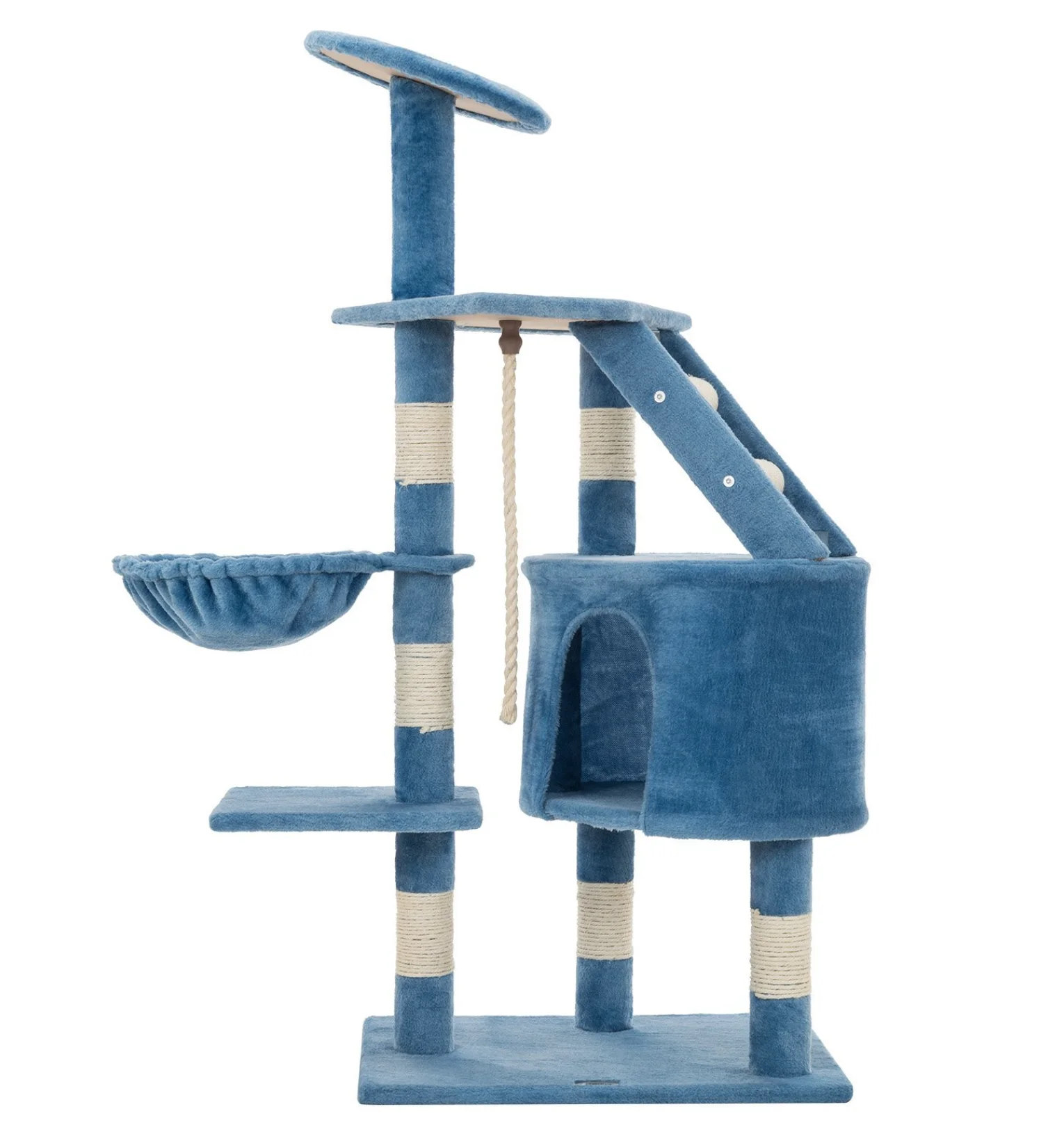 

Best Quality Cat Tree Scratching Cat Bed Cylindric Wooden Cute Cat Tree, Grey/blue
