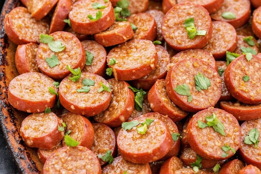 Lemon herb Italian sausage with arugula