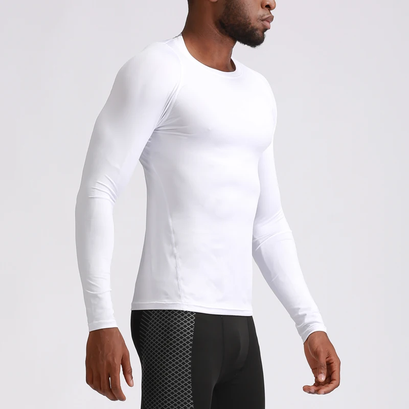 Winter Breathable Mesh Long Sleeve Training Fitness Pro Basketball Wear Men's Compression T Shirts Workout Clothing