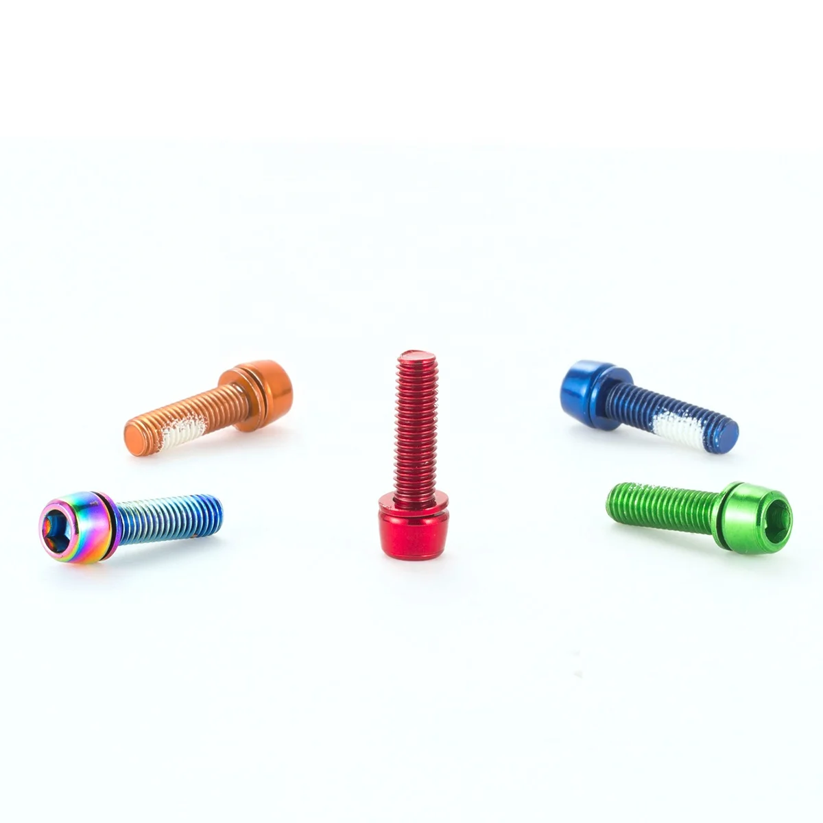 

Bike parts CNC Bicycle Stem Bolt 6 pcs,Steel  Bike Stem Fixed Screws, Blue/rainbow/orange/green/red