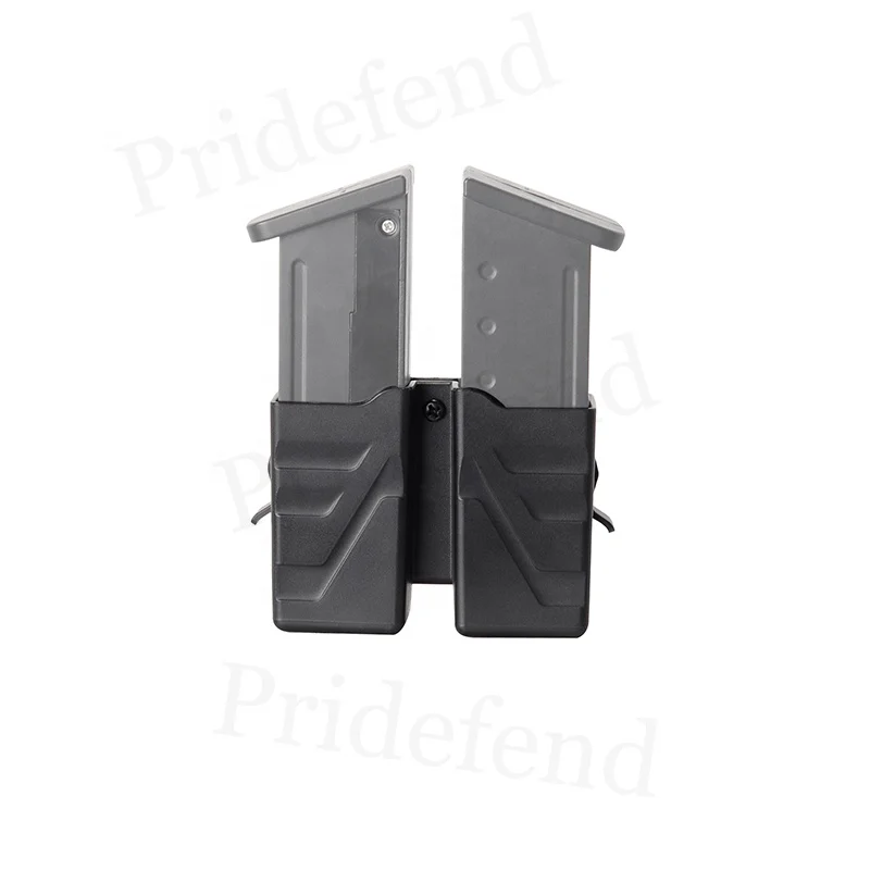 

Universal Magazine Holder Carrier for 9mm/.40 Dual Stack Mag Magazine Pouch with Belt Clip Double Magazine Holster, Black