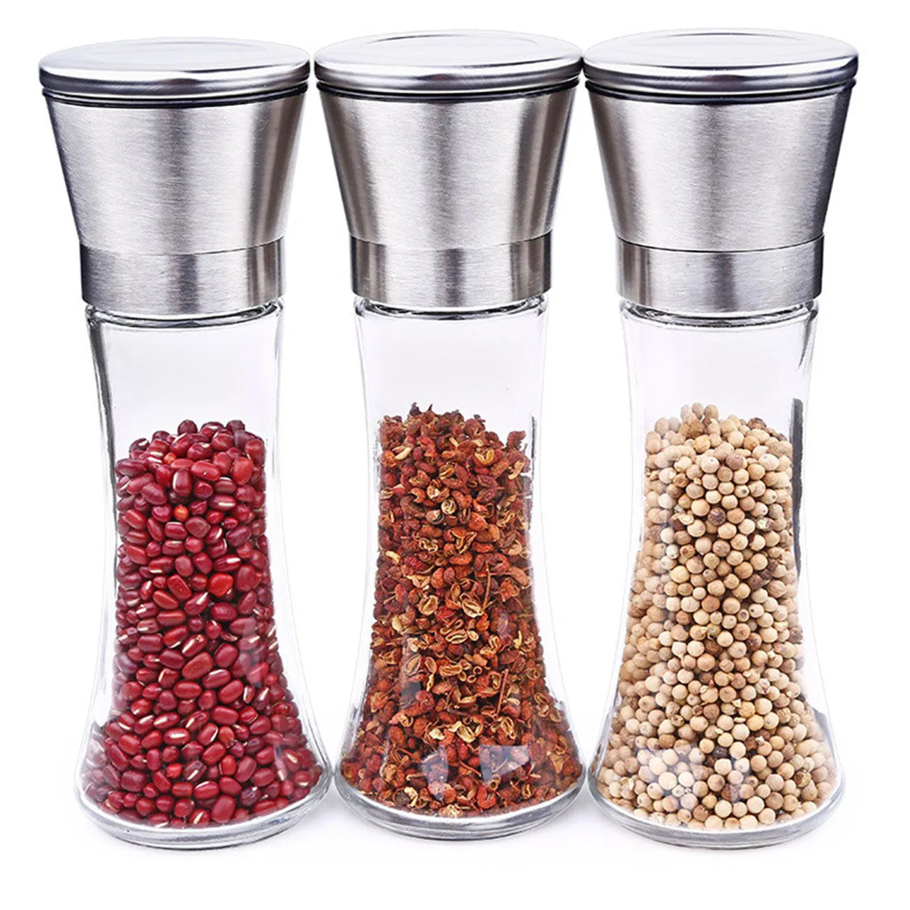 

180ml adjustable stainless steel salt and pepper grinder ceramic giant pepper mill, Customized