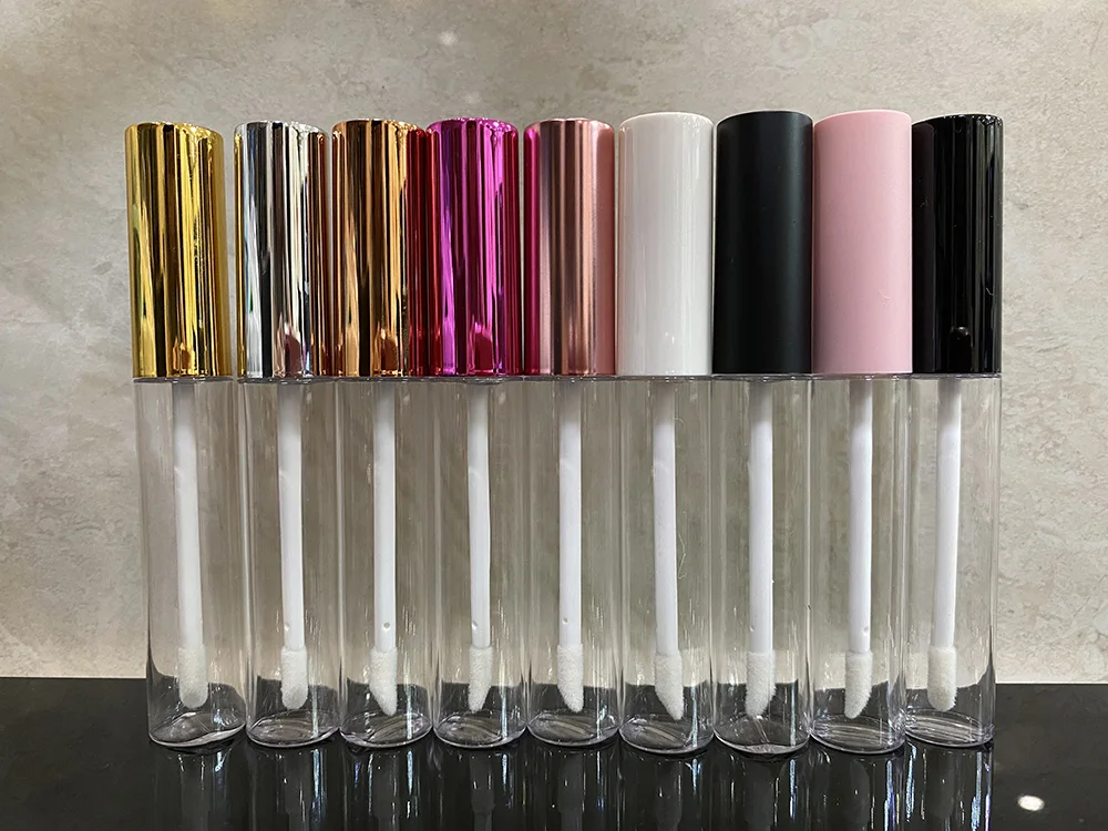 
10ml Wholesale Eco Friendly Custom Plastic Tube Container Private Label Empty Cosmetic Packaging Lipgloss Lip Gloss Wand Tube 