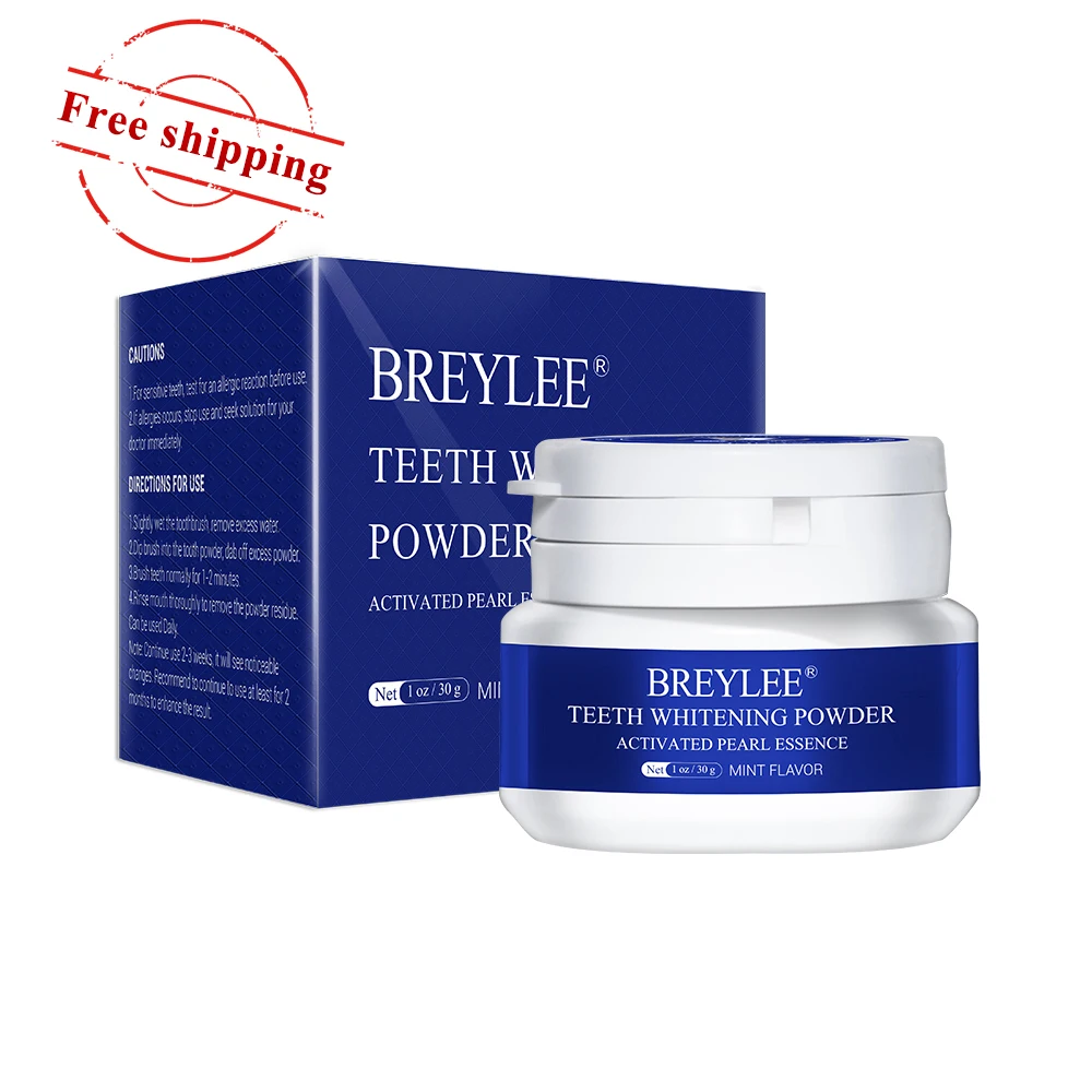 

BREYLEE 100% natural pearl whitening teeth mouth guard powder paste free shipping