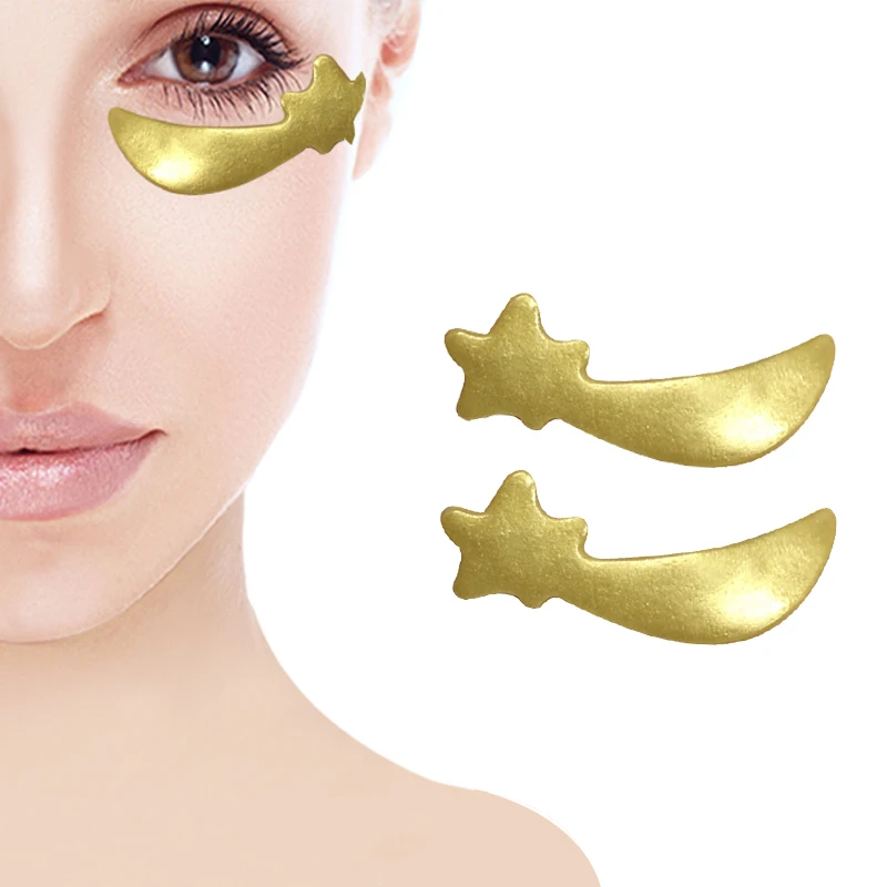 

Many Colors Moisturizing 24k Gold Star Removes Dark Circle Collagen Under Eye Patch Mask