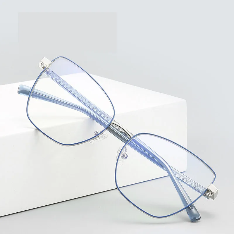 Women Big Frame New Arrival Eyeglasses Metal Frame Anti Blue Light Computer Glasses eyeglasses frames