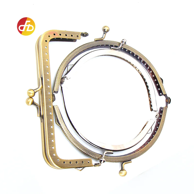 

Kiss Lock Ball Clasp Metal Purse Frame for Handbag, Gold, shine silver, gun metal, antique color...etc