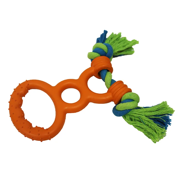 

Hot sale rubber dog interactive chew toys, Orange