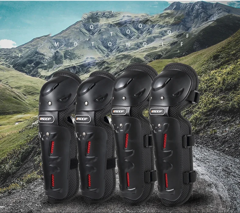 BSDDP Hard Shell Moto Knee Pads Set Brace Support Sports Off-Road Guard MTB Snowboard Kneepad Hockey Motorcycle Protection Kits