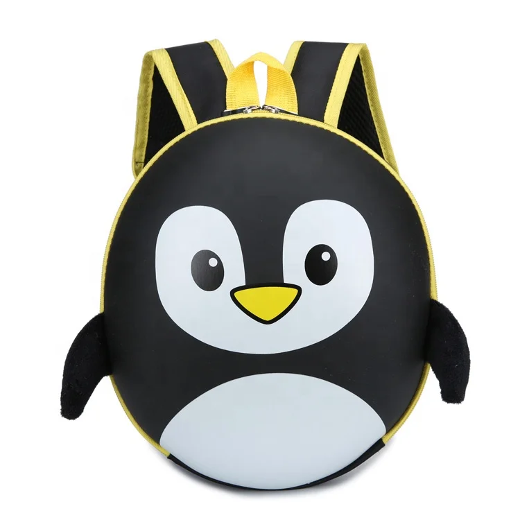 

New cartoon penguin shape nylon hard shell bag waterproof school bags cute cartoon school backpack for kids, Picture