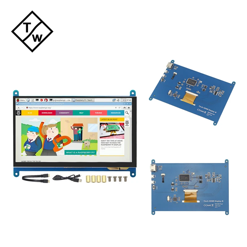 

Small LCD Display 7 inch Touch Screen for Raspberry Pi 3