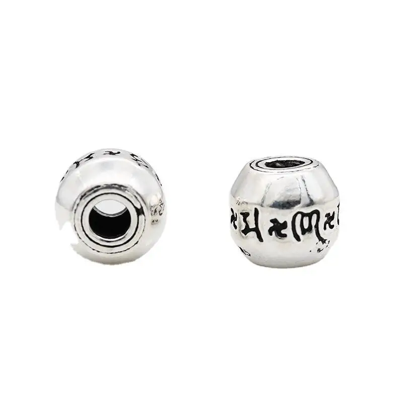 

Antique 925 Sterling Silver Tone Jewelry Making Charms Crafting Beading Craft Sanskrit Loose Beads