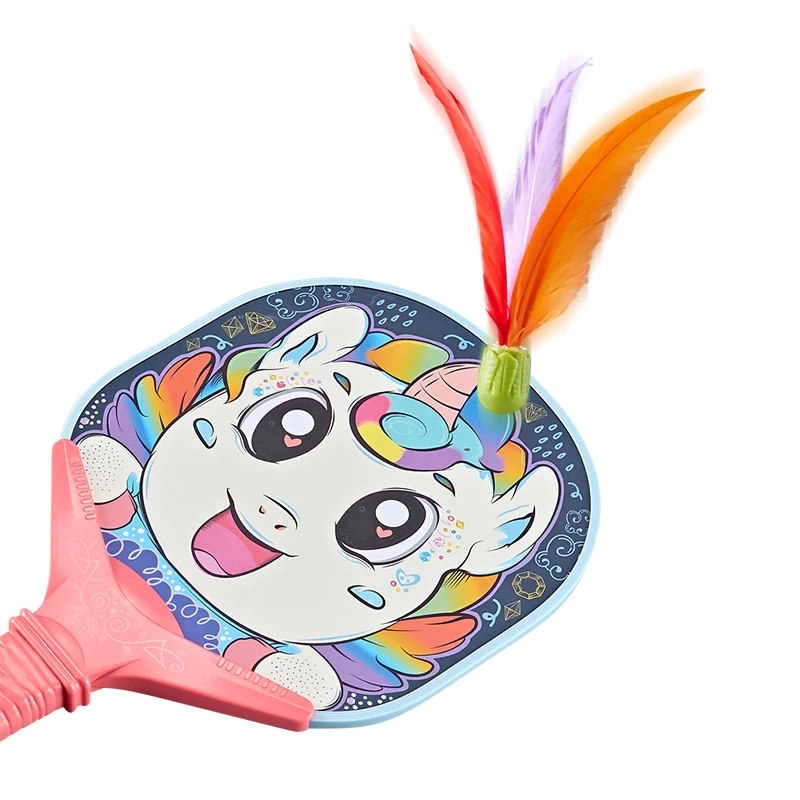 

Xiaoboxing new product loving cartoon design plastic badminton ball children sports toys set beach grips cricket bat, 6 colors as photo