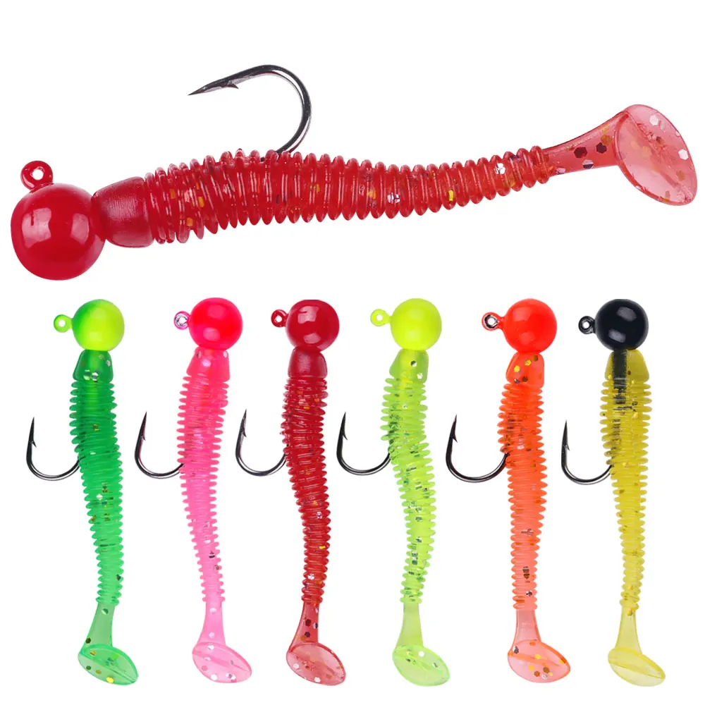 Hengjia Soft Fishing Lures with Lead Hook Fishing Tackle 2G 3.5G 5G 7G Soft Bait