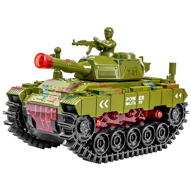 

Tracked Heavy Tank friction toy vehicle Electric flip tank music light stunt roll tank toy car boy electric car