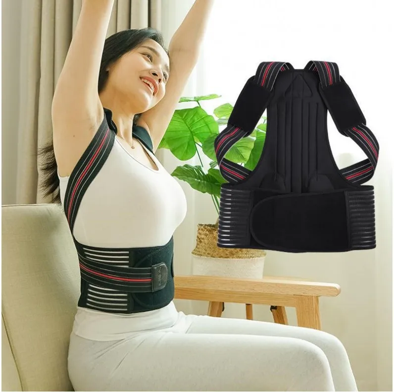 

Hot Selling Factory custom adjustable durable best back support belt, Black