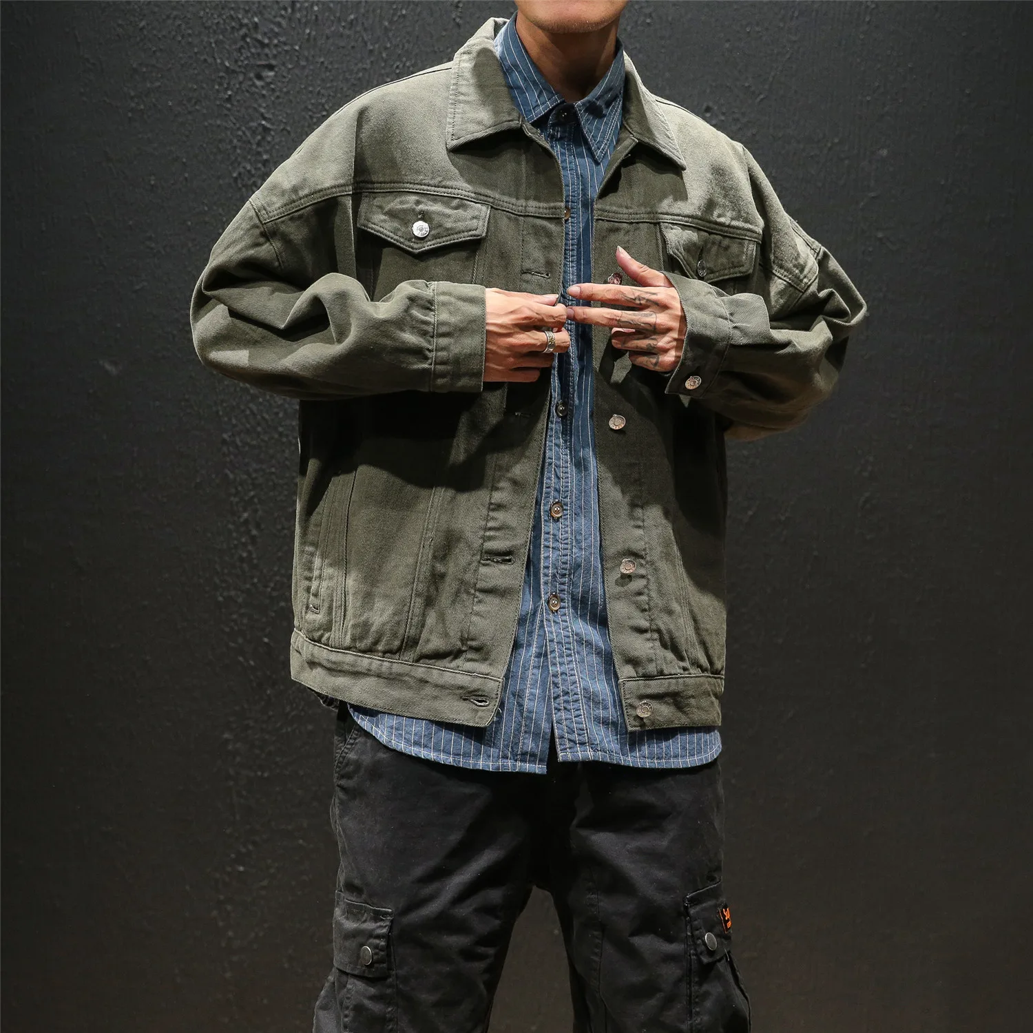 Factory High Quality Fashion Mens Jean Jacket Men's White Denim Jacket