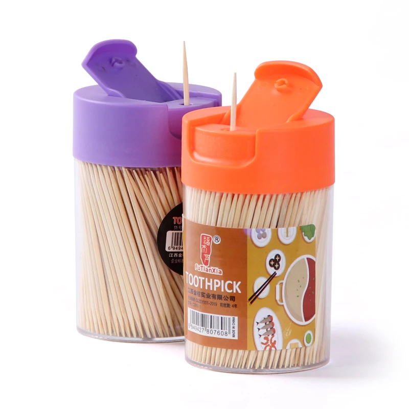 

Wholesale 400 pcs / btl 65 * 1.8mm Bamboo Wooden wood Bottled Packing Toothpick Bottles Tooth pick holder Top picks Jar
