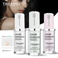 

3 Color TLM Color Changing Liquid Foundation Base Makeup Cosmetics Primer Complexion Cream Concealer Makeup Coverage 40ml