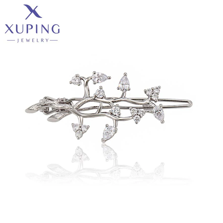 

A00915264 xuping jewelry fashion hair accessories platinum plated elegant crystal hairpin