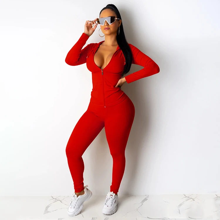 

New Product Sets Womens Clothing Two Piece Fashion Sweatsuit Workout Sets, Custom colors