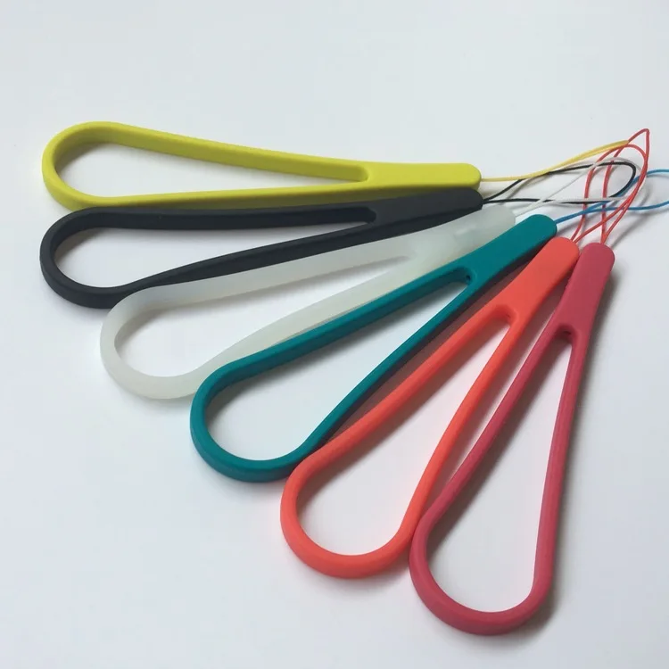 custom soft silicone Short hand wrist strap lanyard for hand sanitizer bottle holder tools mini hand hold fan phone speaker .jpg