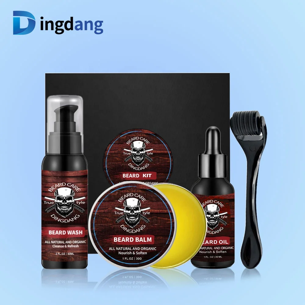 

private label products set beard grooming kit beard growth kit derma roller