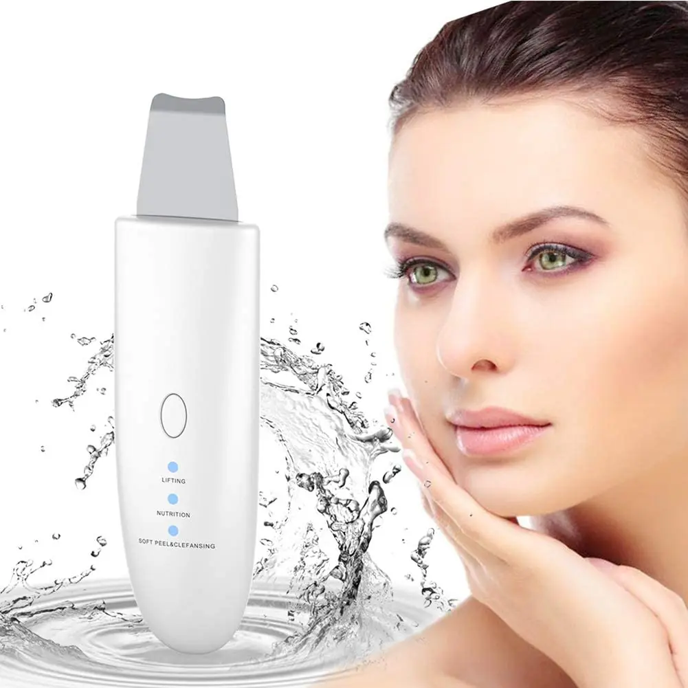 

Ultrasonic Face USB Rechargeable Facial Vibration Blackhead Removal Exfoliating Pore Cleaner Skin Scrubber