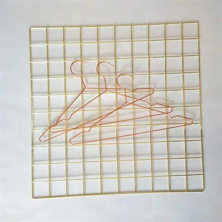 Wire wall grid panel home decorative gold metal grid metal display grid panels MP-51