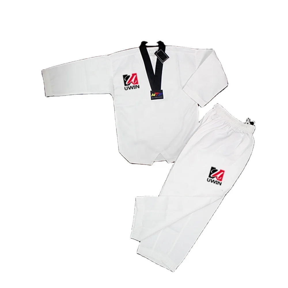 

Sports Training Wearing Martial Taekwondo Uniform, White,black,blue,red