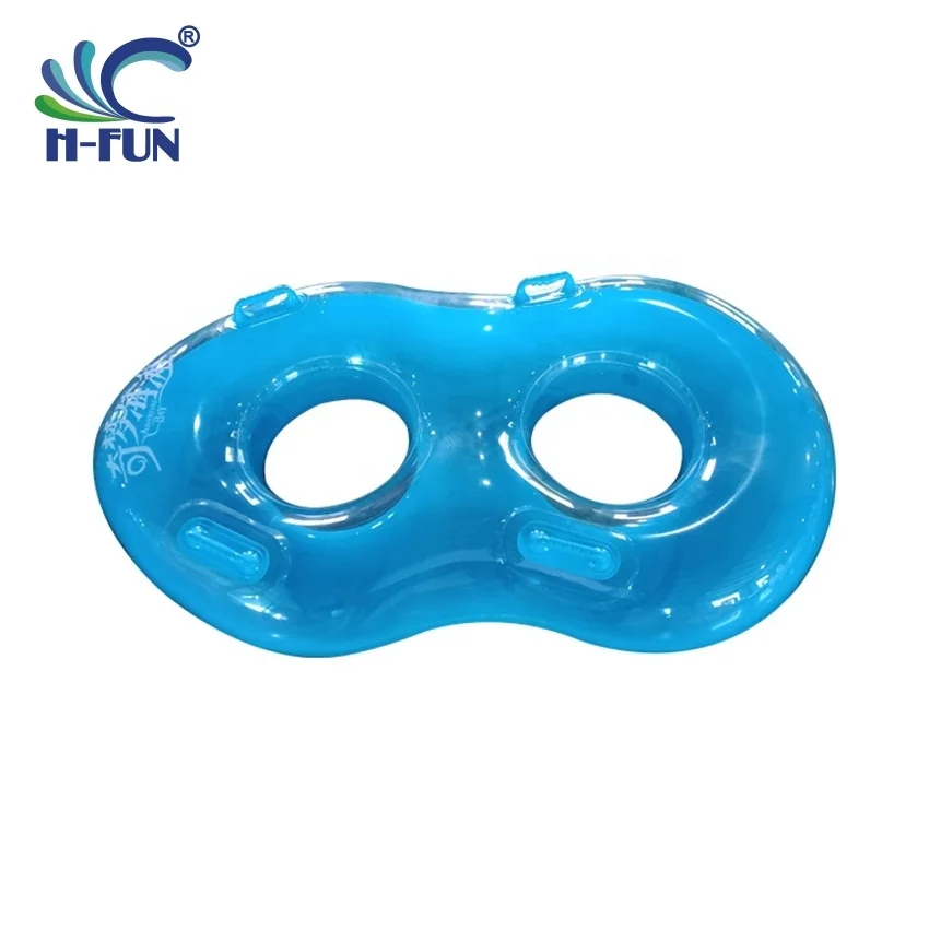 

Transparent Inflatable water park Double tube pool floats for water park, Customized color