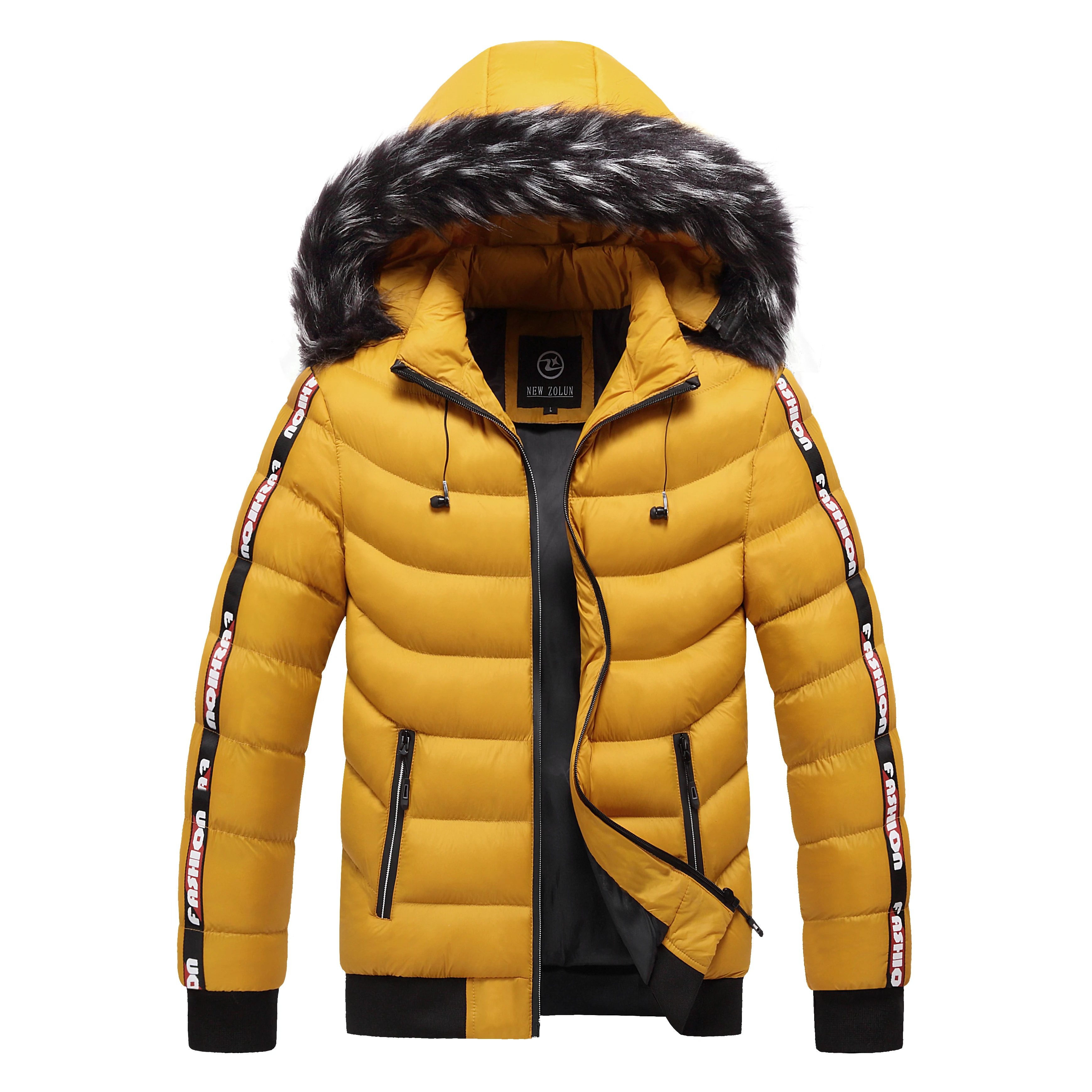 

New Arrival Popular High Quality Front Zipper Ready Goods Men's Winter Jackets And Coats, Yellow .red.black.navy