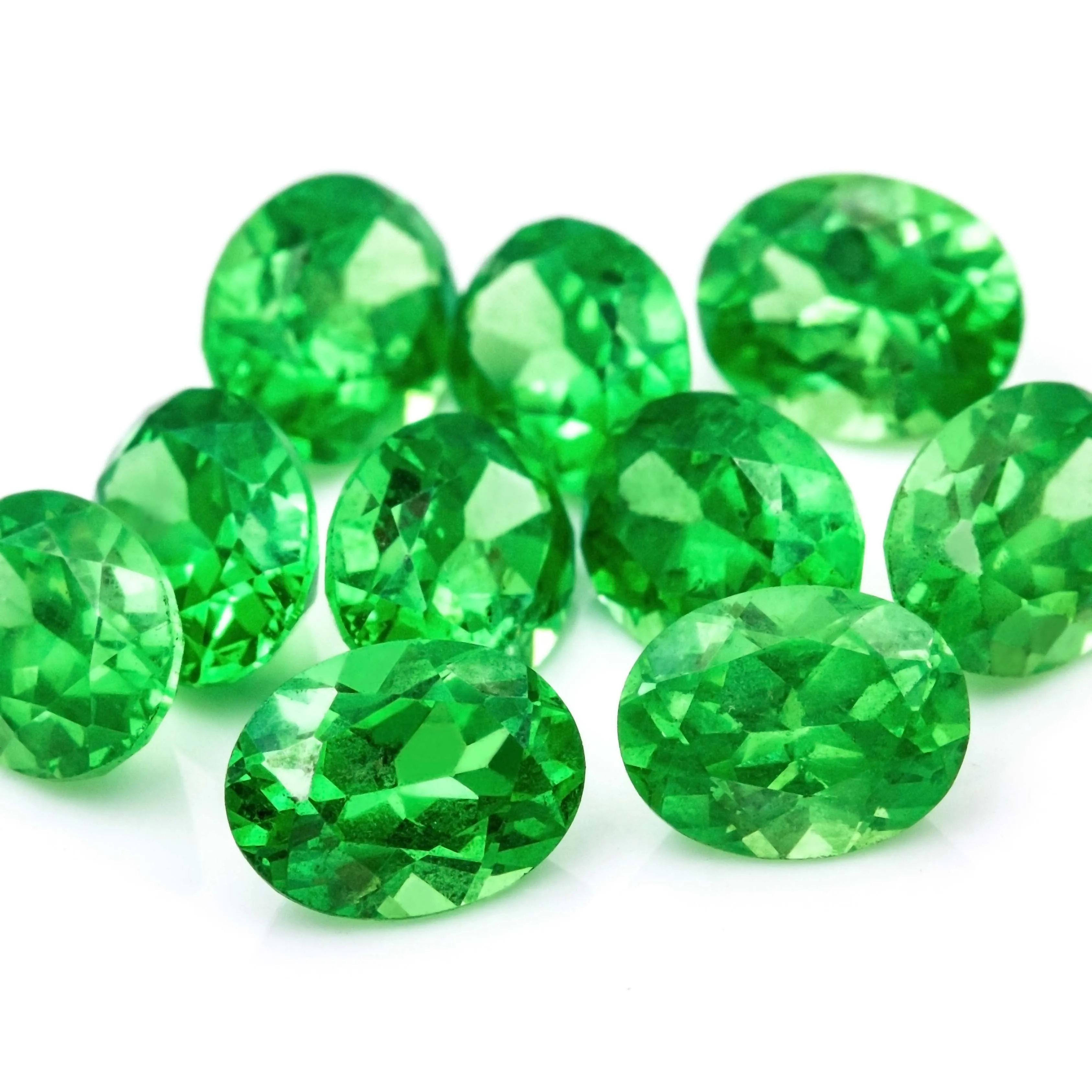 

High quality Oval shape 6*8 mm natural tsavorite garnet loose gemstone