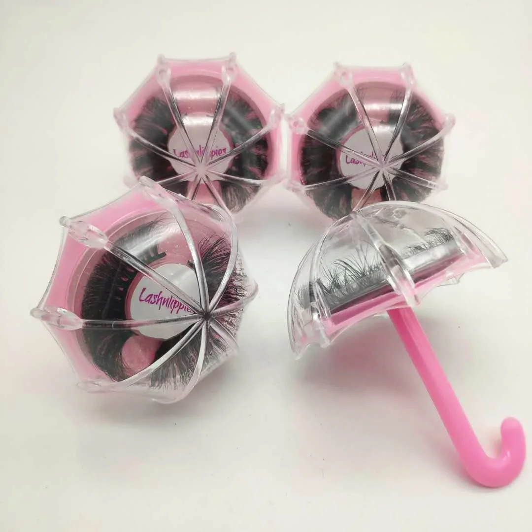 

factory wholesale umbrella eyelash packaging box super long 5d 25mm 28mm 30mm lashes cruelty free 100% real 3d mink eyelashes, Natural black