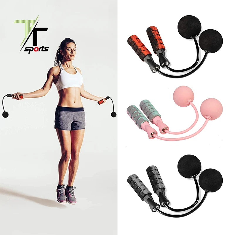 

TTSPORTS New Design Aerobic Premium Bearing Colorful Elastic Thick Pvc Foam Short Handle Weight Heavy Duty Cordless Jump Rope