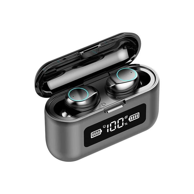 

LED Display Touch Control Earphone 2000mAh Ear phone Wireless Headphones TWS 281 Earbuds Sports Headset casque micro, Black white