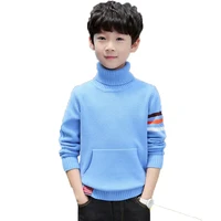 

big boys' sweater children knitwear pocket turtleneck pullover babys' garment