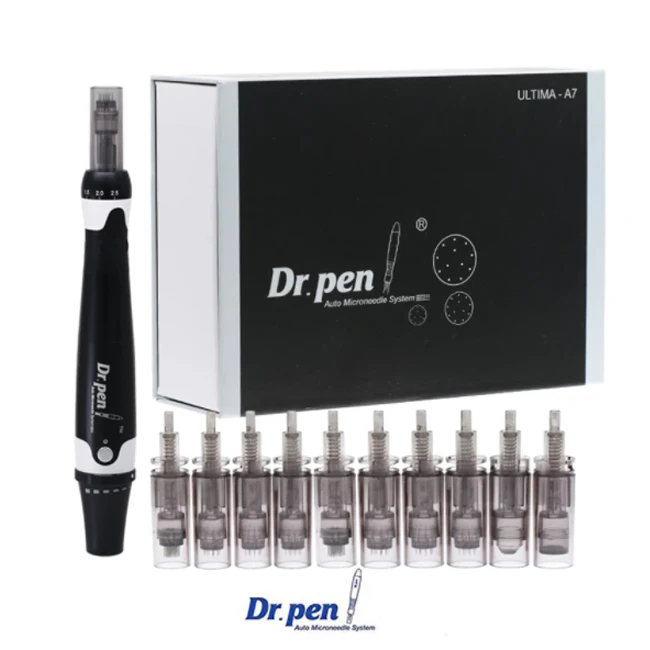 

Dr Pen Ultima A7 Derma Roller Auto Electric Mirco Derma Pen Stamp Auto Micro Needles With Disposable Cartridges