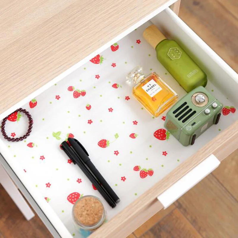 Reusable Drawer Mat Contact Paper Cabinet Liner Moisture-proof Waterproof Dust Proof Non-Slip Kitchen Table Shelf Liner Pad