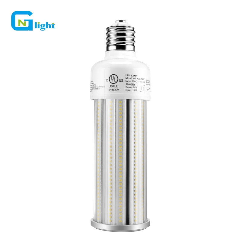 

cUL DLC 54watt led retrofit high bay lamp 125w replacement parking lot E26 E39 240volt led corn bulb