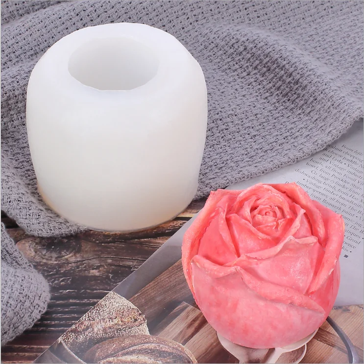 

Rose flower chocolate ice cube fondant pastry cake silicone mold pastry baking decoration
