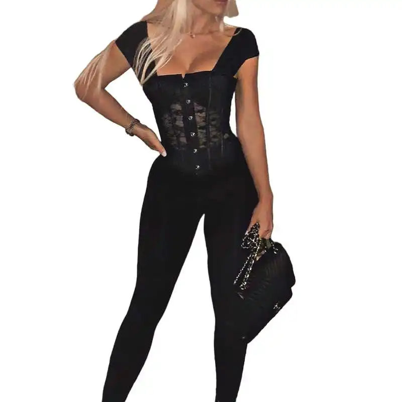 

Custom Logo Celegant 2021 Women Fasion Summer Tops Cami Lace Top Women's