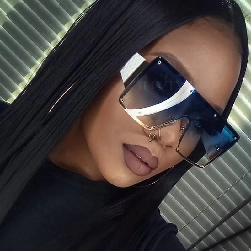 

UV400 Retro Oversized Square Sunglasses Vintage Shades Women Sunglasses 2021