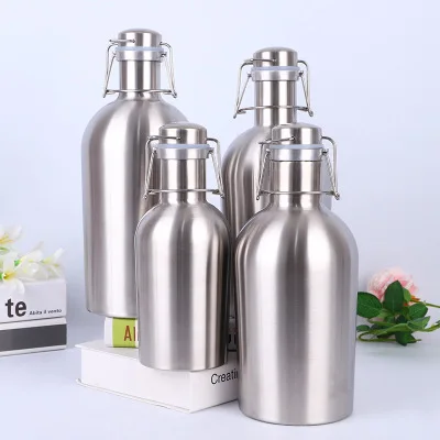 

Mikenda 32oz hip flask 304 stainless steel beer pot beer barrel swing new 2L insulated beer bottle, Mix