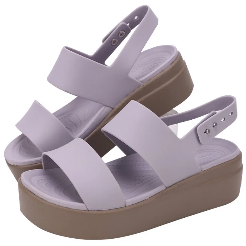 

Dropshipping Custom Logo Summer Ladies Beach Sandals Comfortable Non-slip Wedge Sandals Women