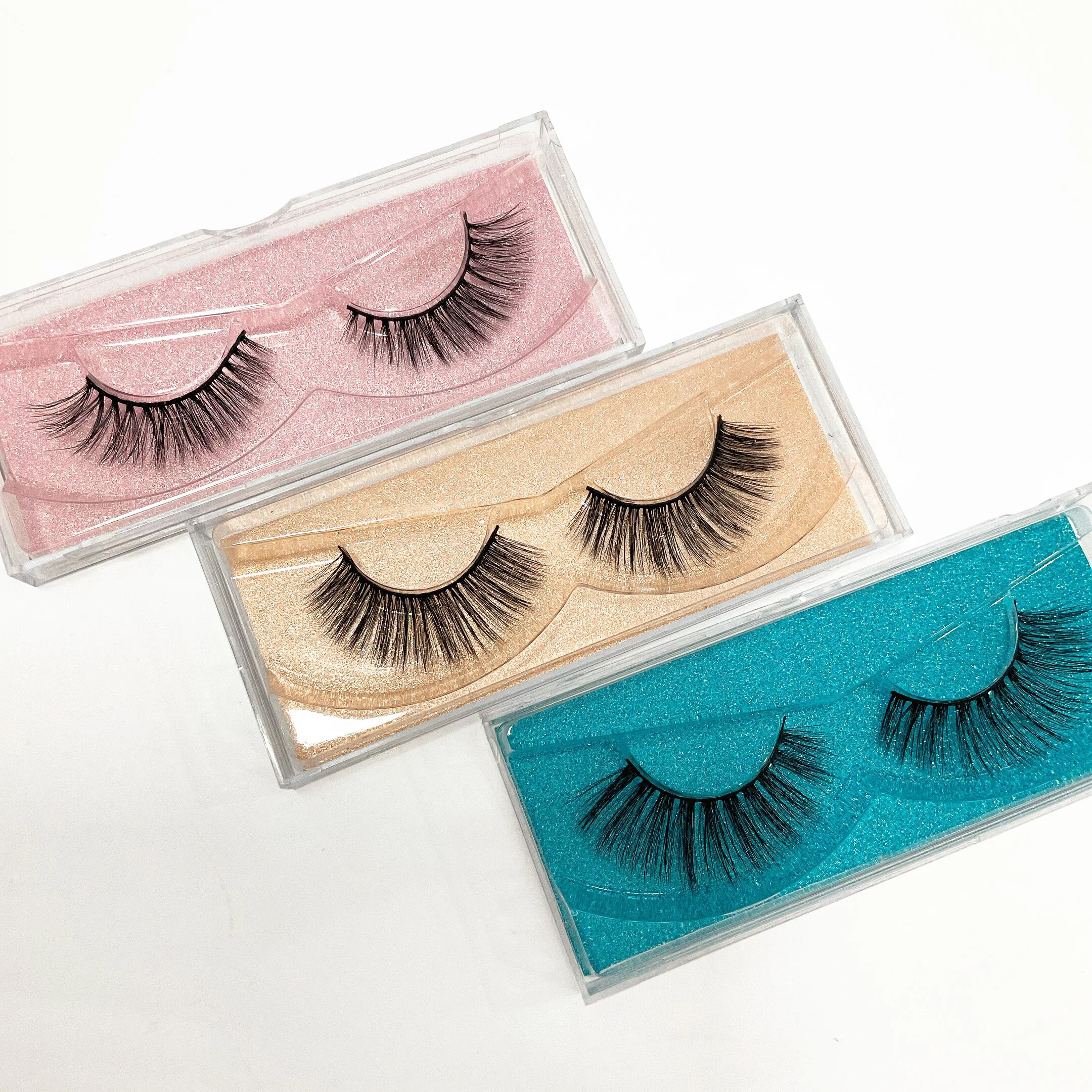 

Hot Selling 25mm Mink Eyelashes Wholesale Fluffy Mink Vegan Lashes 25 mm 3d Mink Eyelash, Black